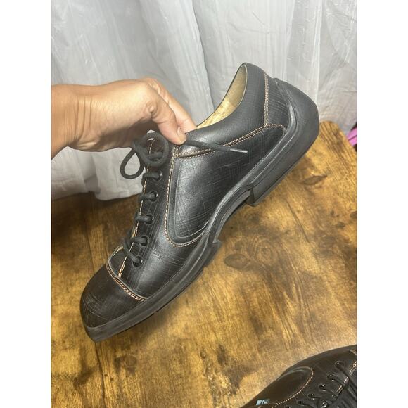 John Fluevog FUTURE ANGEL CHARLES CONTRAST LEATHER SquareToe Men’s Size 12 Y2K - Picture 8 of 12